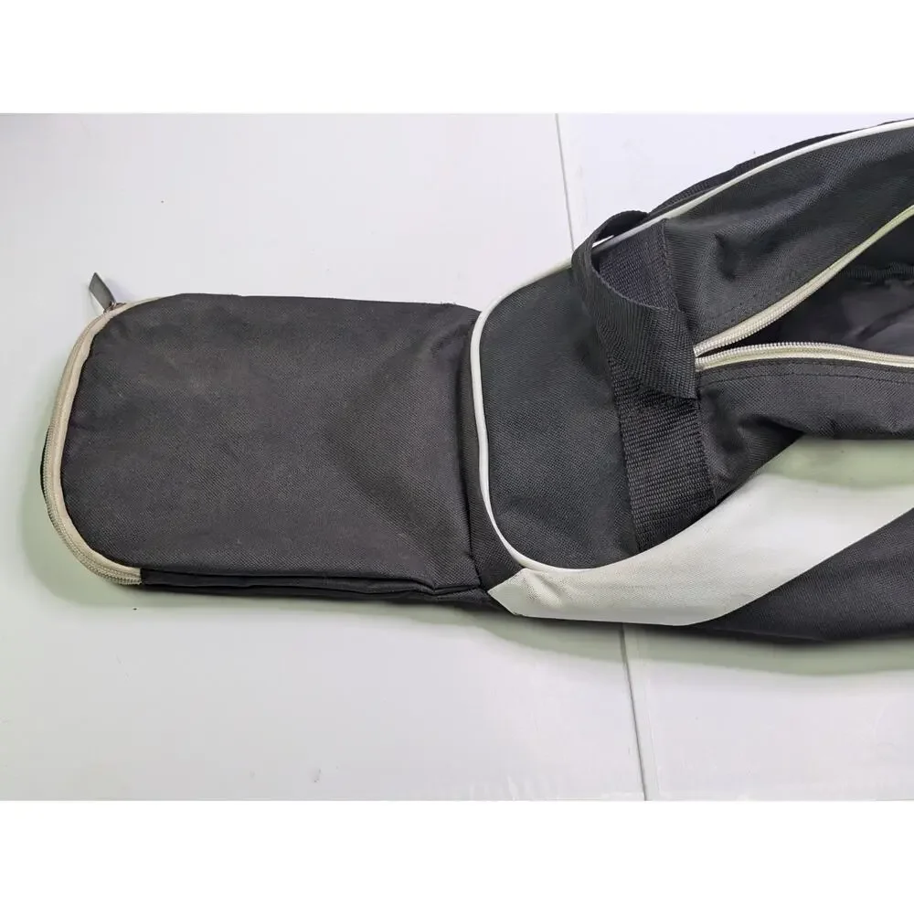 Easton Baseball Softball Bat Equipment Bag Black White Carry Duffel Used